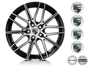 Porsche Rademblem Ausgabe Hochwertiges Dome-Design